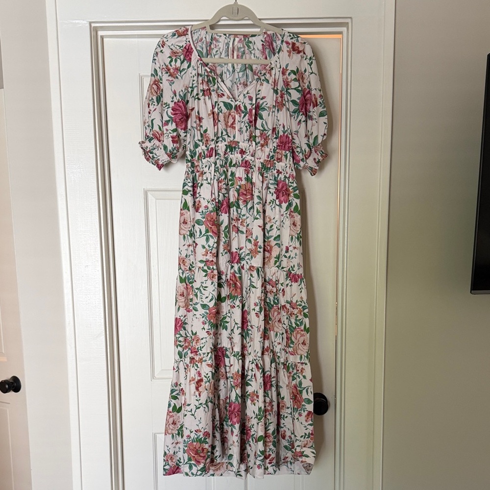 Anthropologie The Somerset Maxi Dress Puff Sleeve Edition